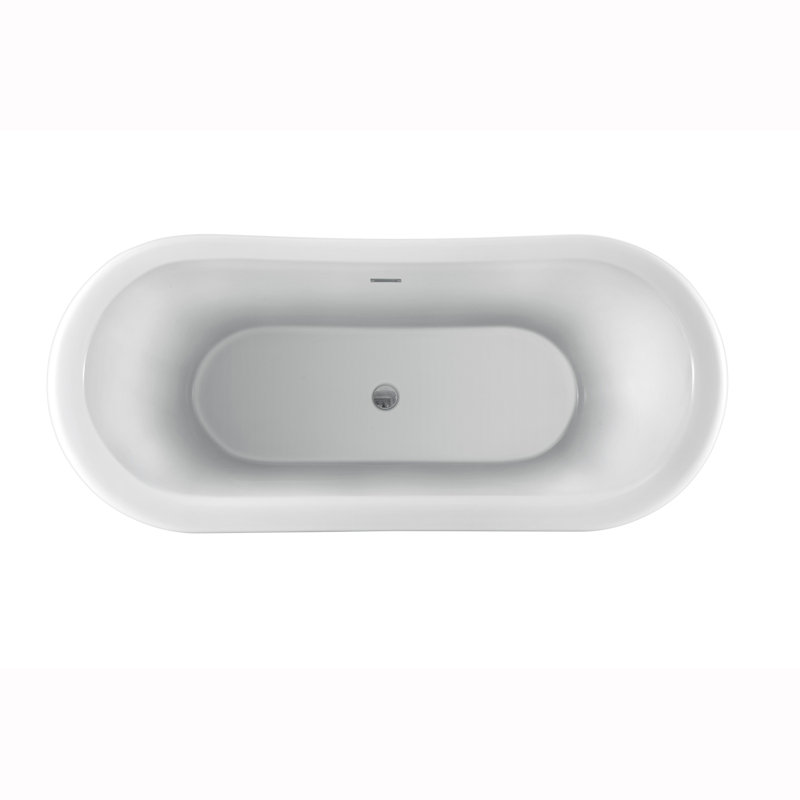 Morgan 69'' x 30.63'' Freestanding Soaking Acrylic Bathtub