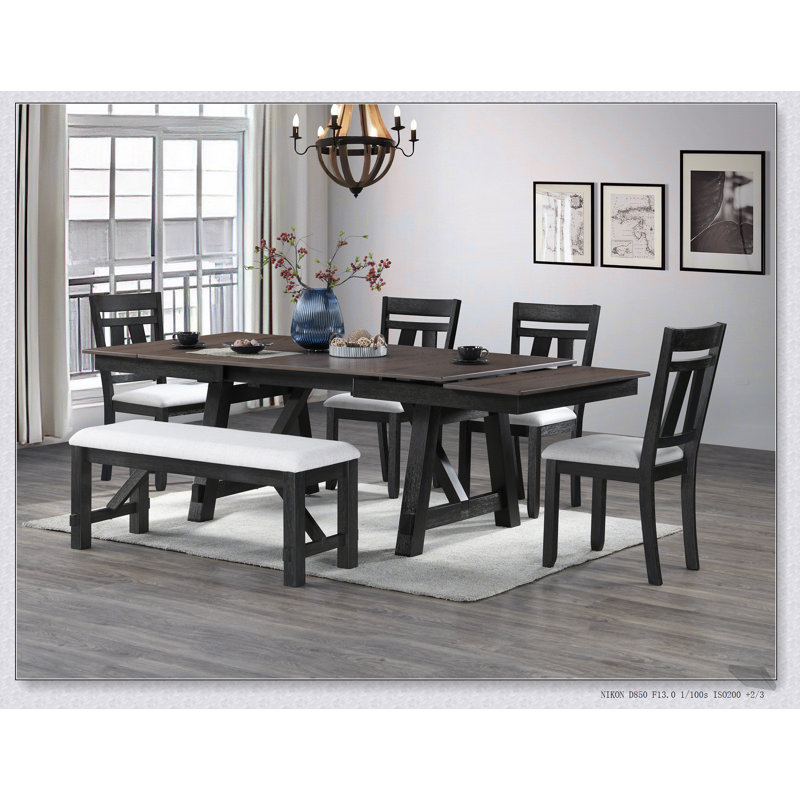Ensemble de chaises d'appoint 2 pièces de style chalet avec sièges rembourrés, conception transitionnelle pour le confort et l'élégance dans les salles à manger