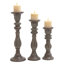 Ensemble de 3 chandelles en bois