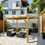 Pavillon de jardin pour terrasse avec grille pare-soleil rétractable Satrles-113769266-100759149