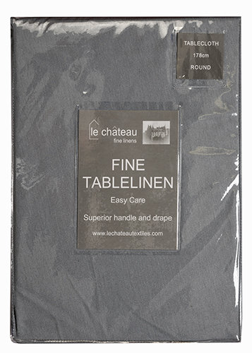 Tablecloth, Grey, 178cm W x 320cm L