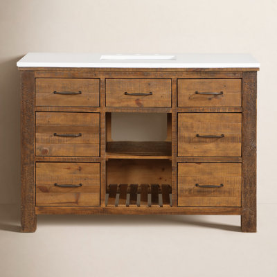 Marlie 42'' Single Bathroom Vanity with Quartz Top