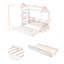 Lit simple en bois avec lit gigogne simple
