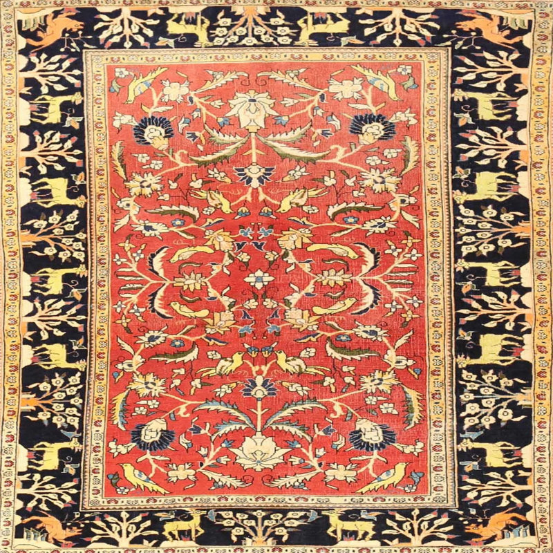 Delaune Oriental Indoor Rug, Square 7'