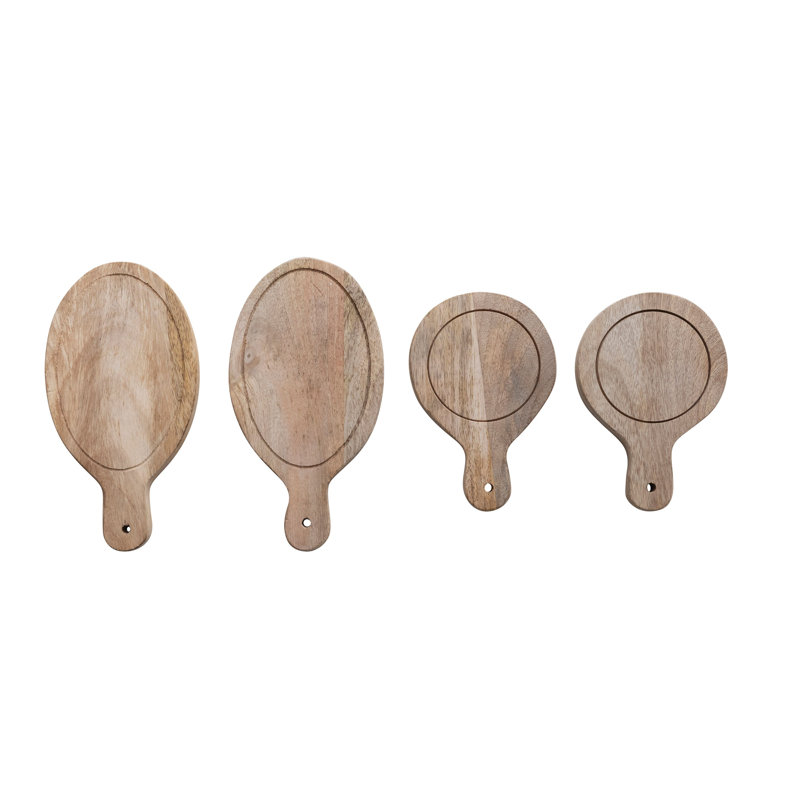 Mini planches de service en bois avec poignées
