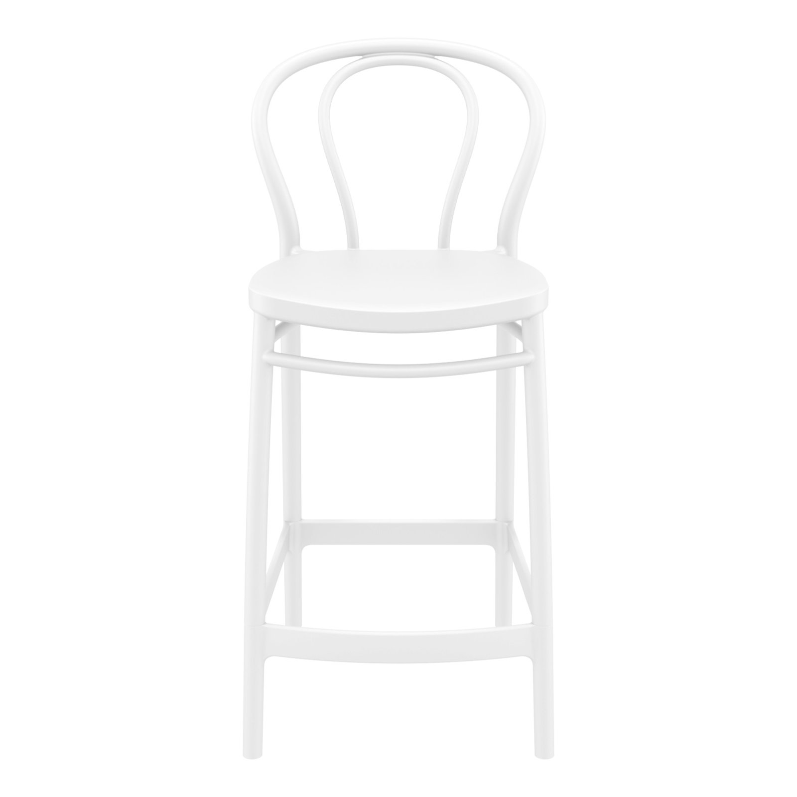Farrah Patio Bar Stool, White, Counter Stool (25.6" Seat Height)