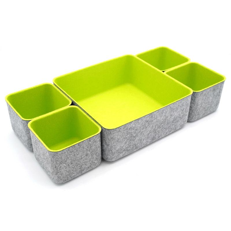 Ensemble de rangement de bureau Joshua, Vert printanier / gris