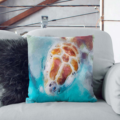 Sea Turtle Cushion with Filling
