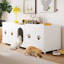 Enceinte de litière pour chat Kikko pour 2 chats, armoire à litière en bois
