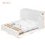 Grand lit escamotable mural avec tiroir, prises et ports USB, poulie, blanc-1013303285