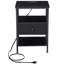 Ensemble de 2 tables de chevet, tables de bout avec station de charge, tables de chevet noires avec tiroirs en tissu, petite commode à tiroirs en tissu, ensemble de 2 tables de chevet hautes pour petits espaces, salon, chambre à coucher-1208917537