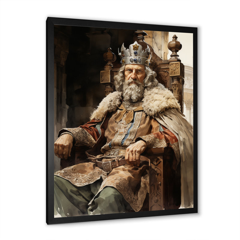 «Bracking Emperor Charl Allemagne Carolingian Portrait II», reproduction sur toile, H 20 po x l 12 po x P 1 po