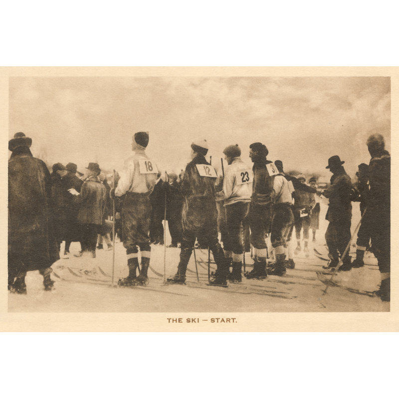 The Ski Start by Wild Apple Portfolio - Wrapped Canvas Print, 30cm H x 30cm W
