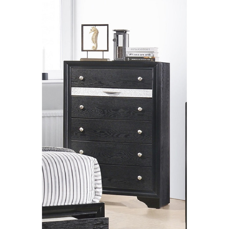 Mobilier de chambre en bois massif de luxe moderne 1 pièce Glam