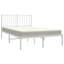 Metal Bed Frame with Headboard White-275720867