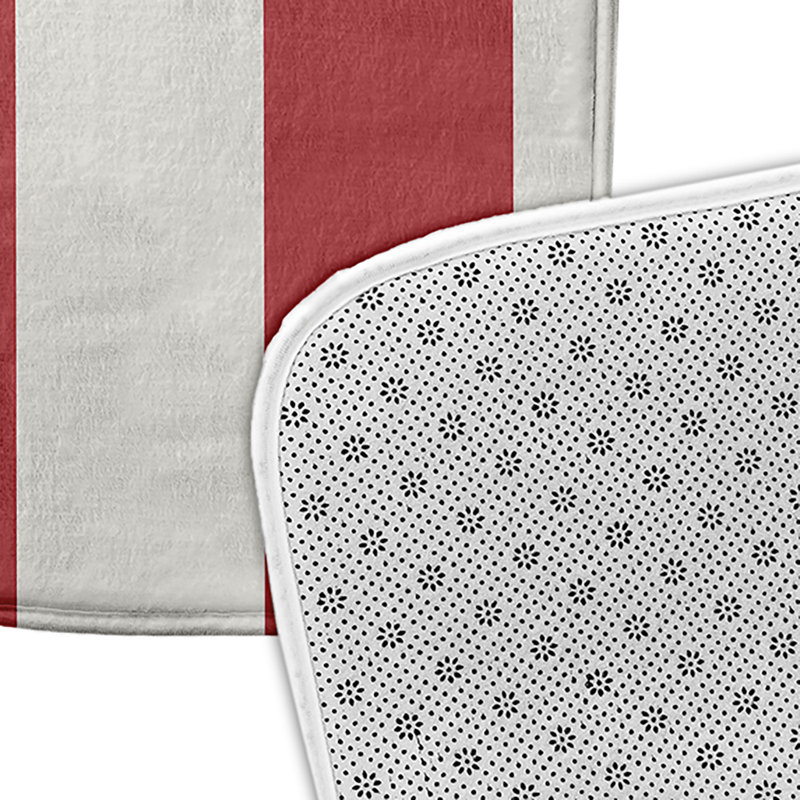 Tapis de bain Shameel, L 21 po x L 34 po, Rouge