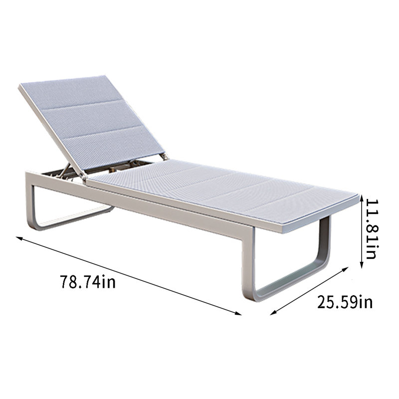 Naazir Outdoor Metal Chaise Lounge