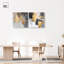 «Gilded Tranquil Abstract Art», ensemble de 2 panneaux sur toile par -694765848-694765854-694765849