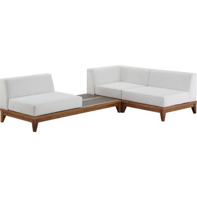 Rio 94" Wide Outdoor Right Hand Facing Patio Sectional with Cushions