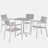 LexMod Maine Aluminum 5-Piece Outdoor Patio Dining Table and Chair Set-962601535