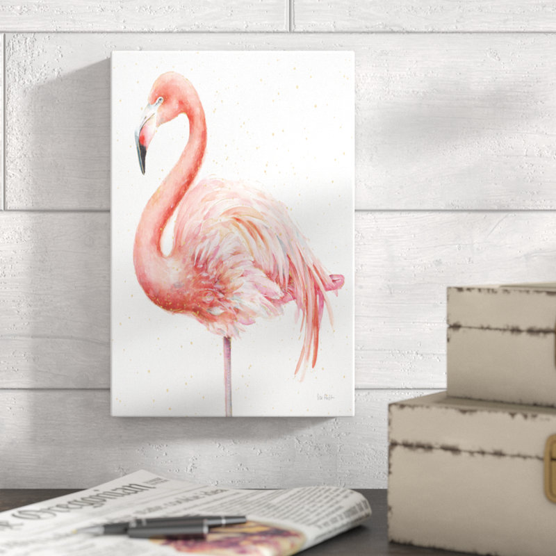 Graceful Pink V par Lisa Audit - Peinture sur toile, H 12 po x l 8 po