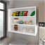 Armoire murale blanche avec rangement ouvert