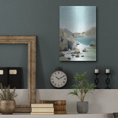  «Rocky Coast» par Brook Page, art mural en métal, 12 po x 16 po