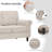 Luelle 61" Rolled Arm Loveseat Chenille Modern Sofa-1960941506