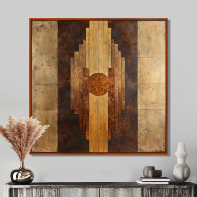 Gismar mosaïque noyer formes essentielles IV - art mural art déco abstrait