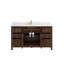 Teck de 60 po Sonoma X P 22 po De meuble-lavabo simple en noyer foncé-108258760