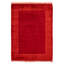 Tapis rouge foncé en laine noué à la main de conception unique 5 pi 10 po x 7 pi 11 po