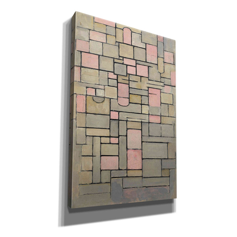 «Composition 8, 1914» par Piet Mondrian, estampe numérique sur toile, H 18 po x l 12 po x P 0,75 po