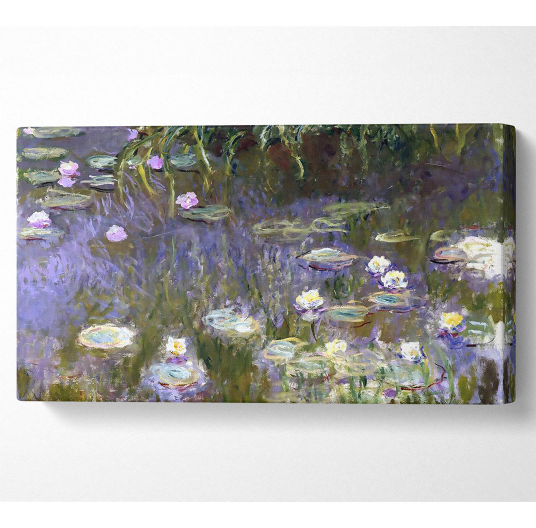 Monet Seerosen - Panorama-Kunstdrucke auf Leinwand gerollt