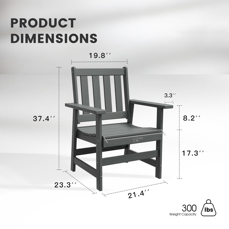 Chaise d'extérieur HDPESRS, Gris