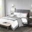8 pièces de très grand / très grand lit gris - Microfibre de luxe avec courtepointe et édredon léger-128685059-128685061