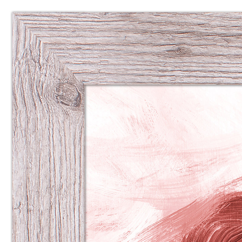 «Abstract Painted Heart», reproduction encadrée, Cadre blanc