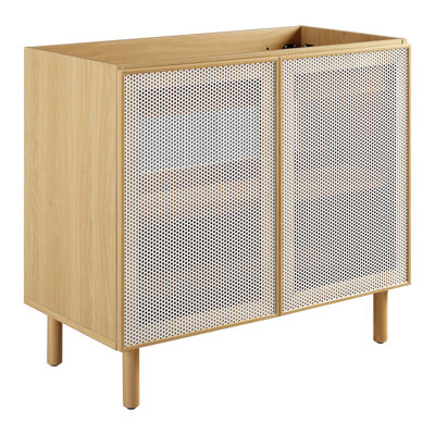 Modway Calla 36" Perforated Metal Bathroom Vanity Cabinet (Sink Basin Not Included)