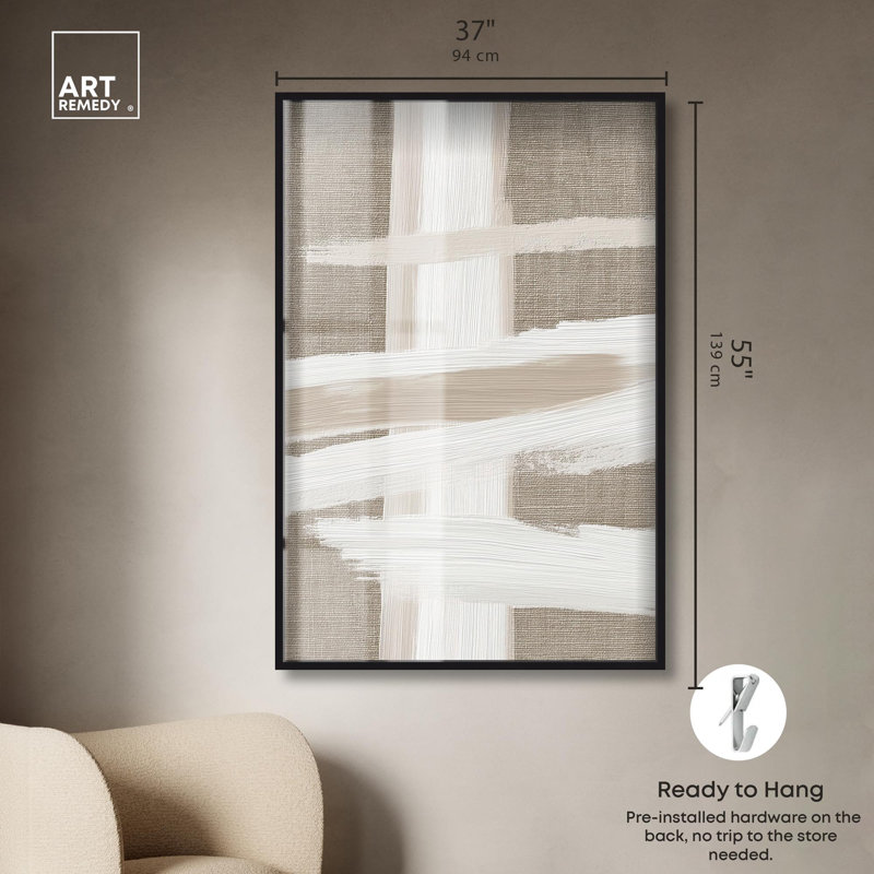«Frostbitten Forms Shadowbox Print Boho», art mural par Art Remedy, H 55 po x l 37 po, Noir