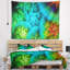 Tapisserie de ciel abstrait avec nuages verts bibliques-28498083