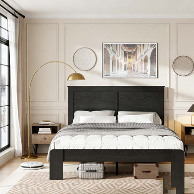 Base de lit plateforme en bois