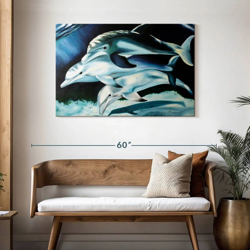 Brampt Dolphin Trio, 30" H x 45" W