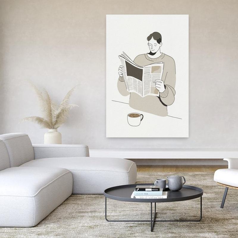 Art mural contemporain Morning, H 60 po x l 40 po