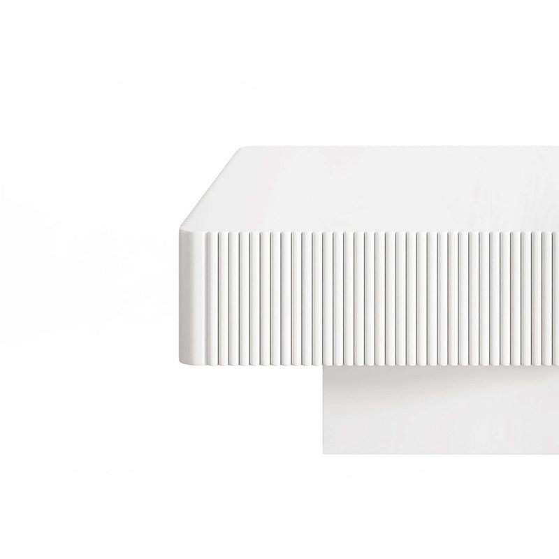 Table basse carrée 31,6 po, Blanc