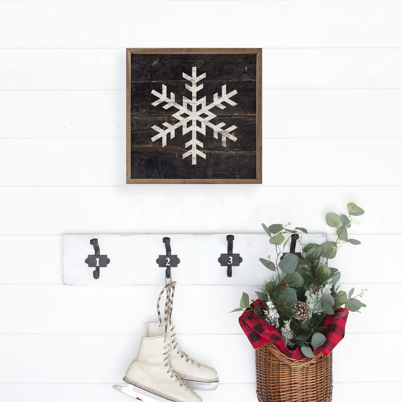 Flocon de neige noir, H 16 po x l 16 po