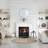 SimpliFire 36-in Inception Firebox with Wescott Mantel & Chateau Forge Decorative Front