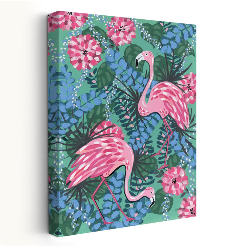 Flamants roses contemporains et BCBG, H 36 po x l 24 po