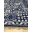 Tapis bleu en laine et en soie noué à la main Dabir