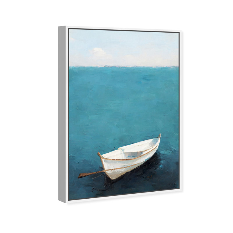 Côte perdue - Impression sur toile, Toile avec cadre flottant, H 25 po x l 17 po, Blanc