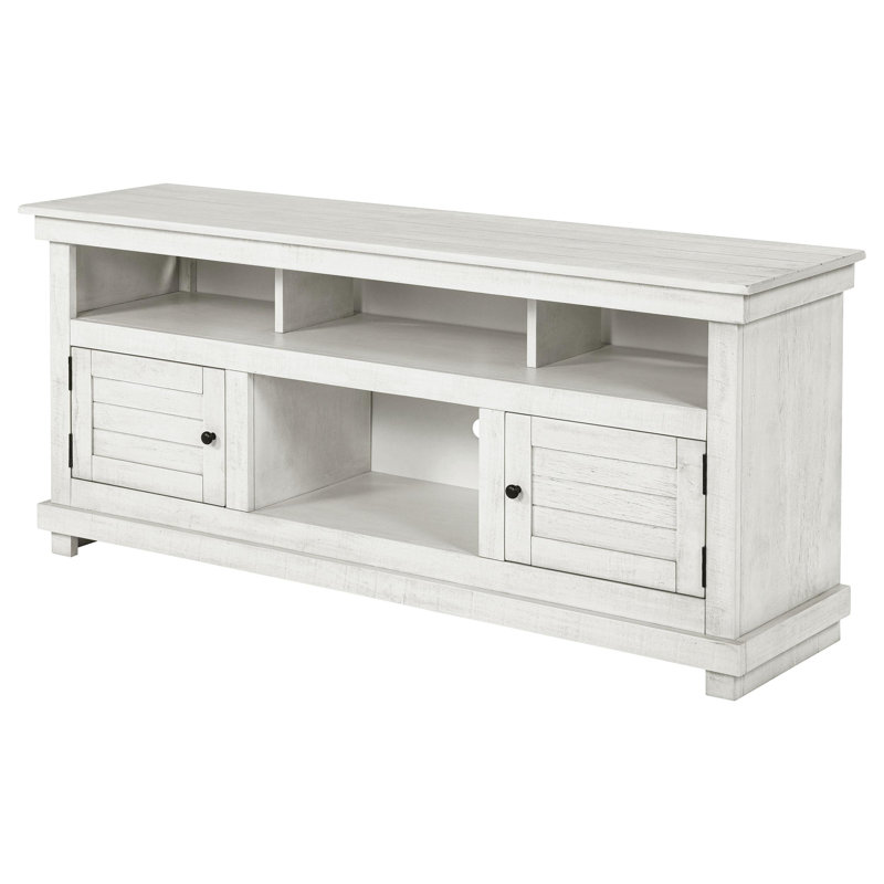 Style sophistiqué - Meuble télé Burnes Java, 60", Blanc patiné