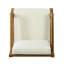 Fauteuil club 2 pièces (teck et beige)